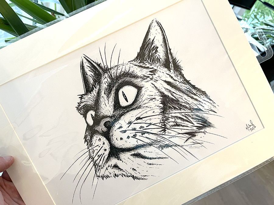 Cute Cat Pen Sketch